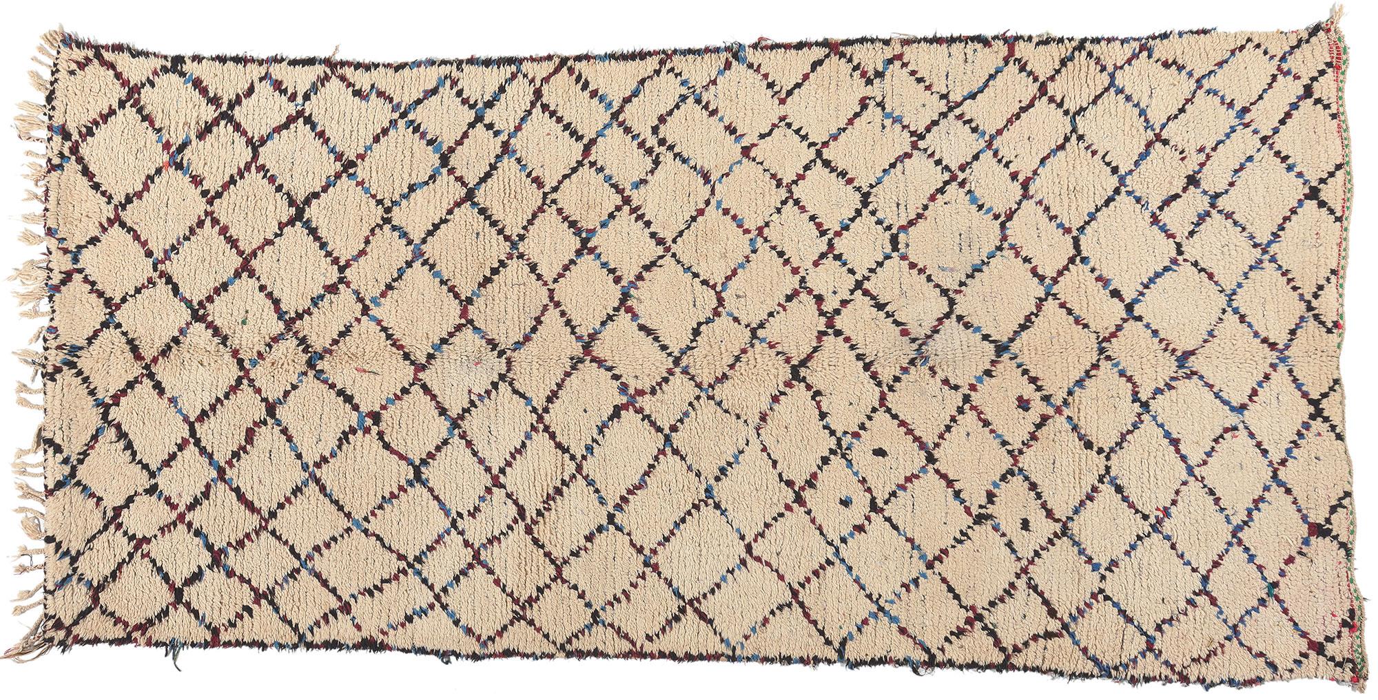 Vintage Boucherouite Moroccan Azilal Rag Rug, Sustainability Meets Cozy Nomad For Sale 3