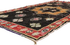 1980's Boucherouite Moroccan Azilal Carpet, Sustainability Meets Cozy Nomad