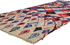 Vintage Boucherouite Moroccan Azilal Rag Rug, Sustainability Meets Cozy Nomad