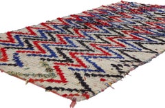 Vintage Boucherouite Moroccan Azilal Rag Rug, Sustainability Meets Cozy Nomad