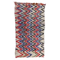 Vintage Boucherouite Moroccan Azilal Rag Rug, Sustainability Meets Cozy Nomad