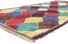 Vintage Boucherouite Moroccan Rug, Nomadic Charm Meets Maximalist Style