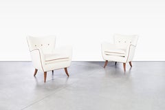 Chaises longues vintage en bouclier et noyer par Ernst Schwadron