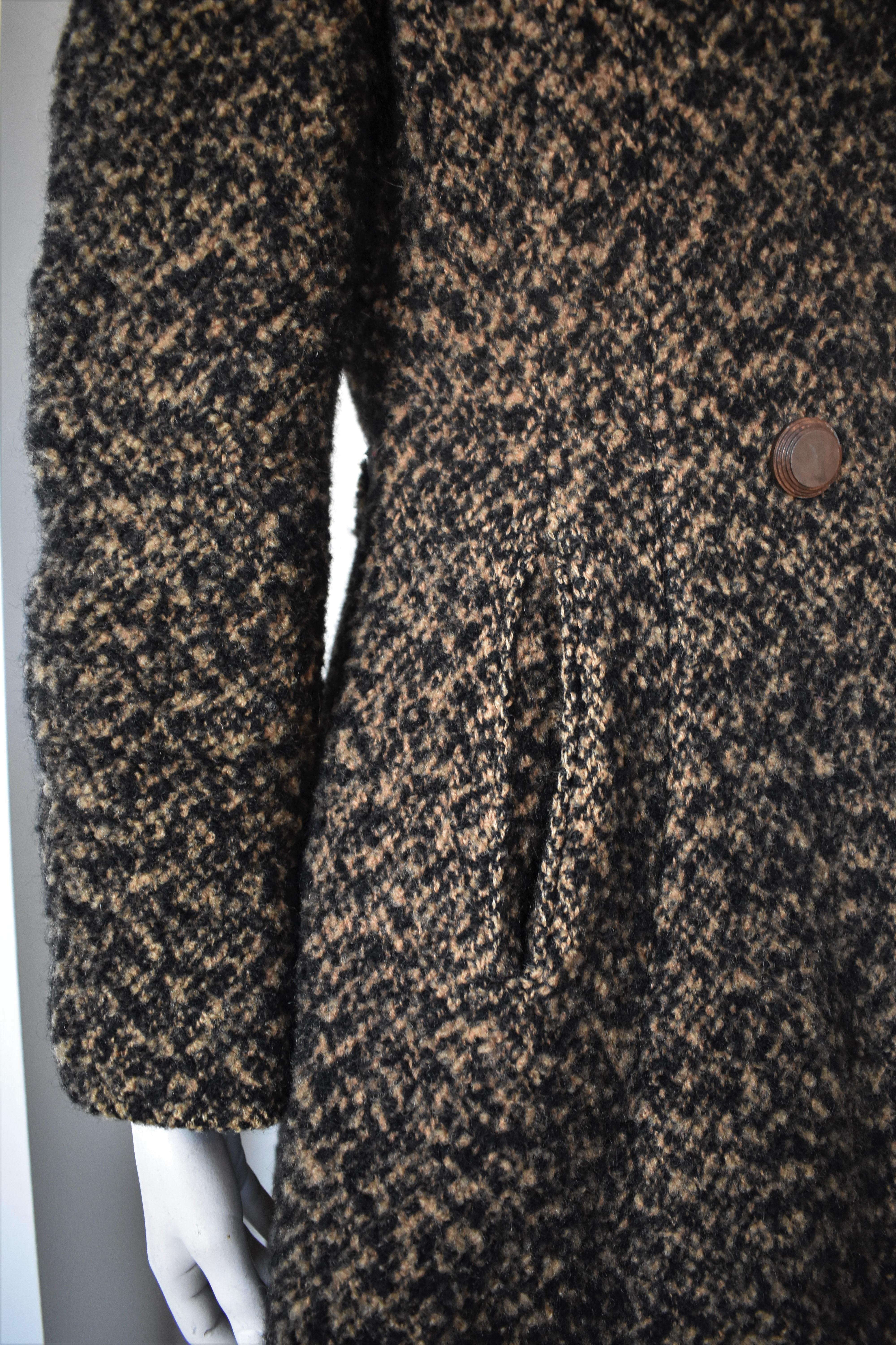 Vintage Boucle Wool 'New Look' Coat For Sale 1