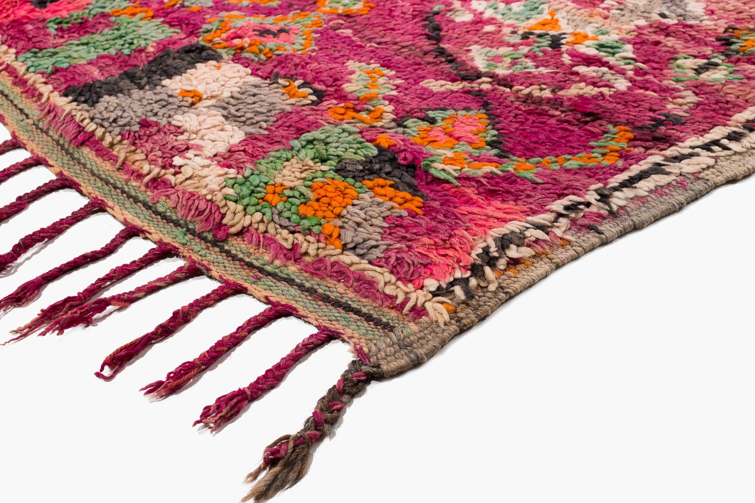 Vintage Boujad Moroccan Rug In Good Condition In New York, NY
