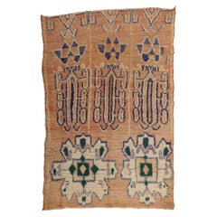 Tapis marocain vintage Boujad, chic bohème rencontre l'enchantement tribal