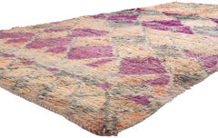 Vintage Boujad Moroccan Rug, Bohemian Allure Meets Tribal Enchantment