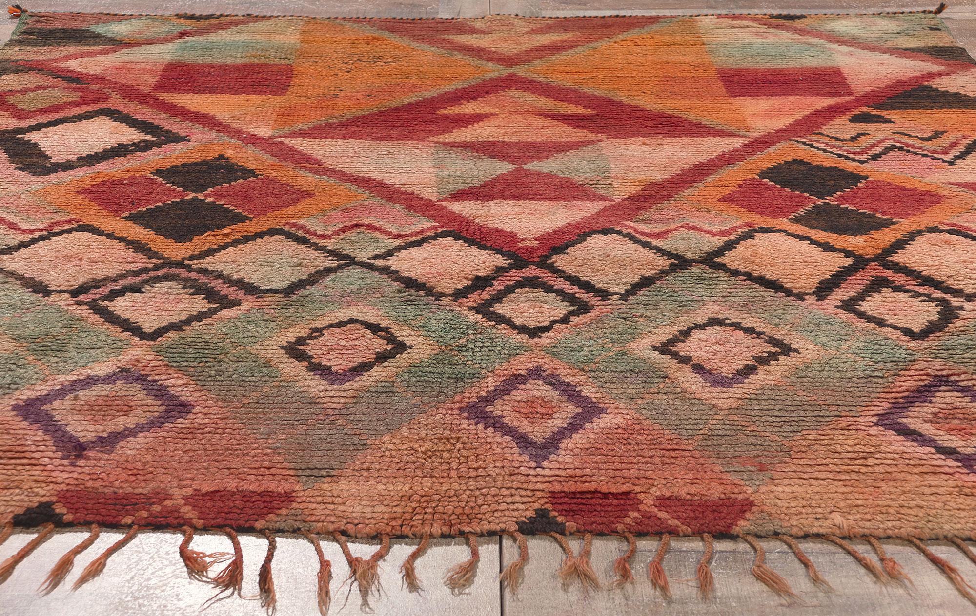 Boujad Marokkanischer Vintage-Teppich, Boho Meets Global Chic, Boujad im Angebot 1