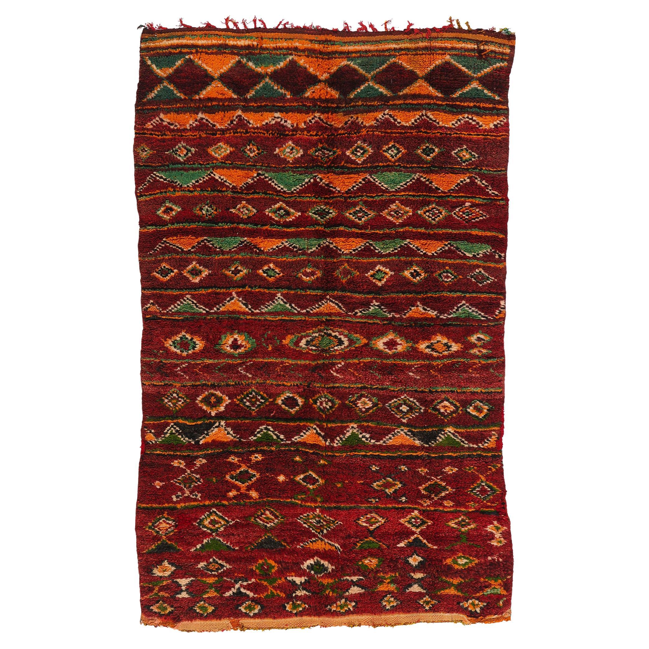 Vintage Boujad Moroccan Rug, Cozy Nomad Meets Southwest Bohemian