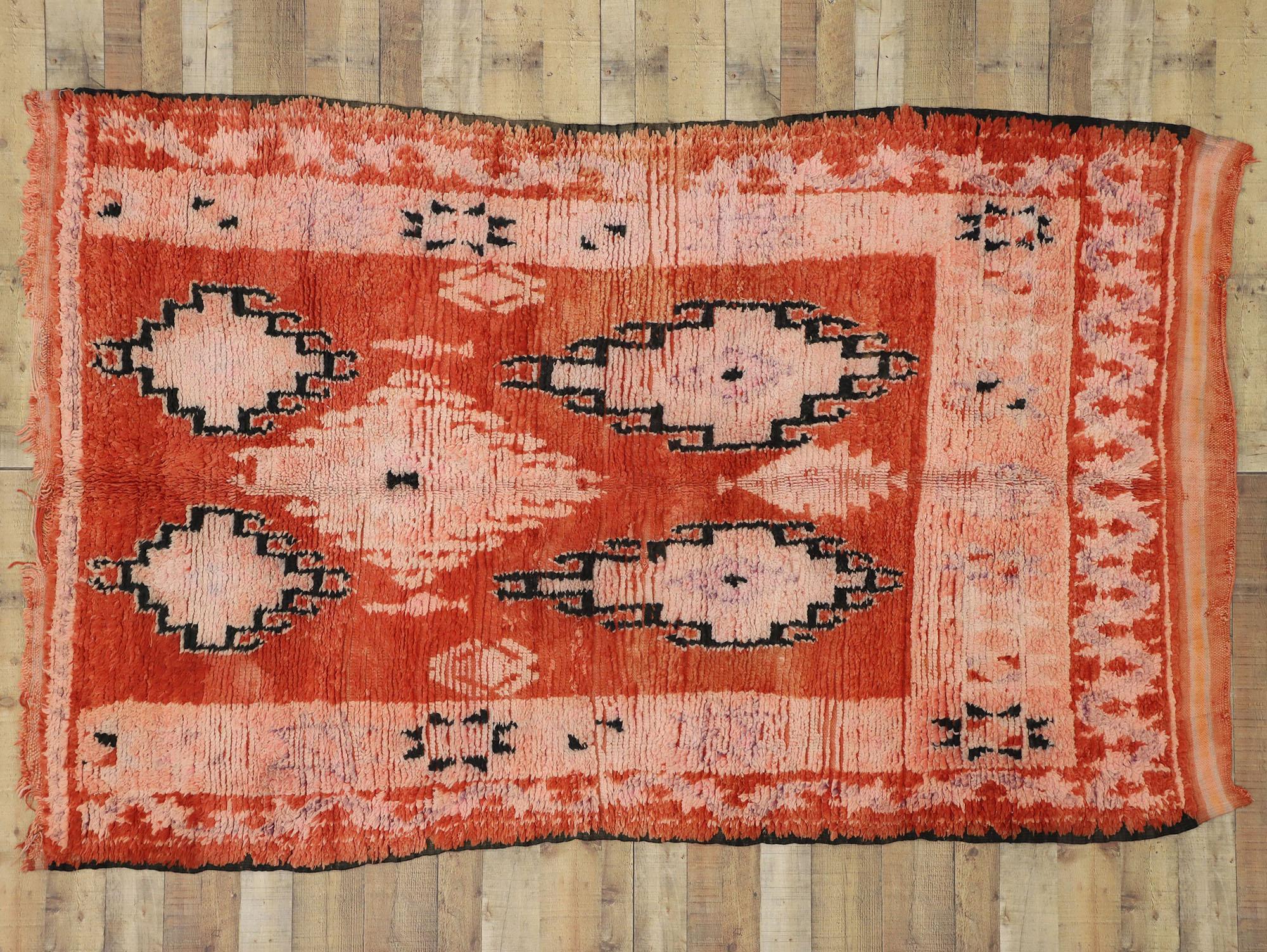 Vintage Boujad Marokkanischer Teppich (Böhmisch) im Angebot