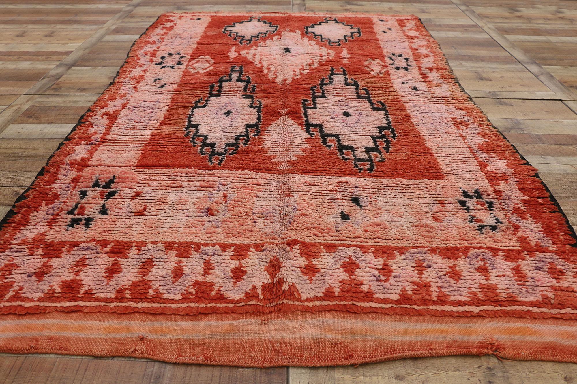 Vintage Boujad Marokkanischer Teppich (Handgeknüpft) im Angebot