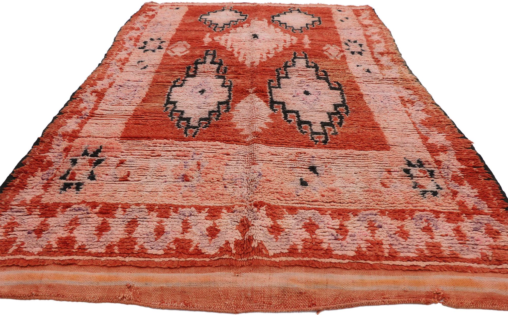 Vintage Boujad Marokkanischer Teppich (20. Jahrhundert) im Angebot
