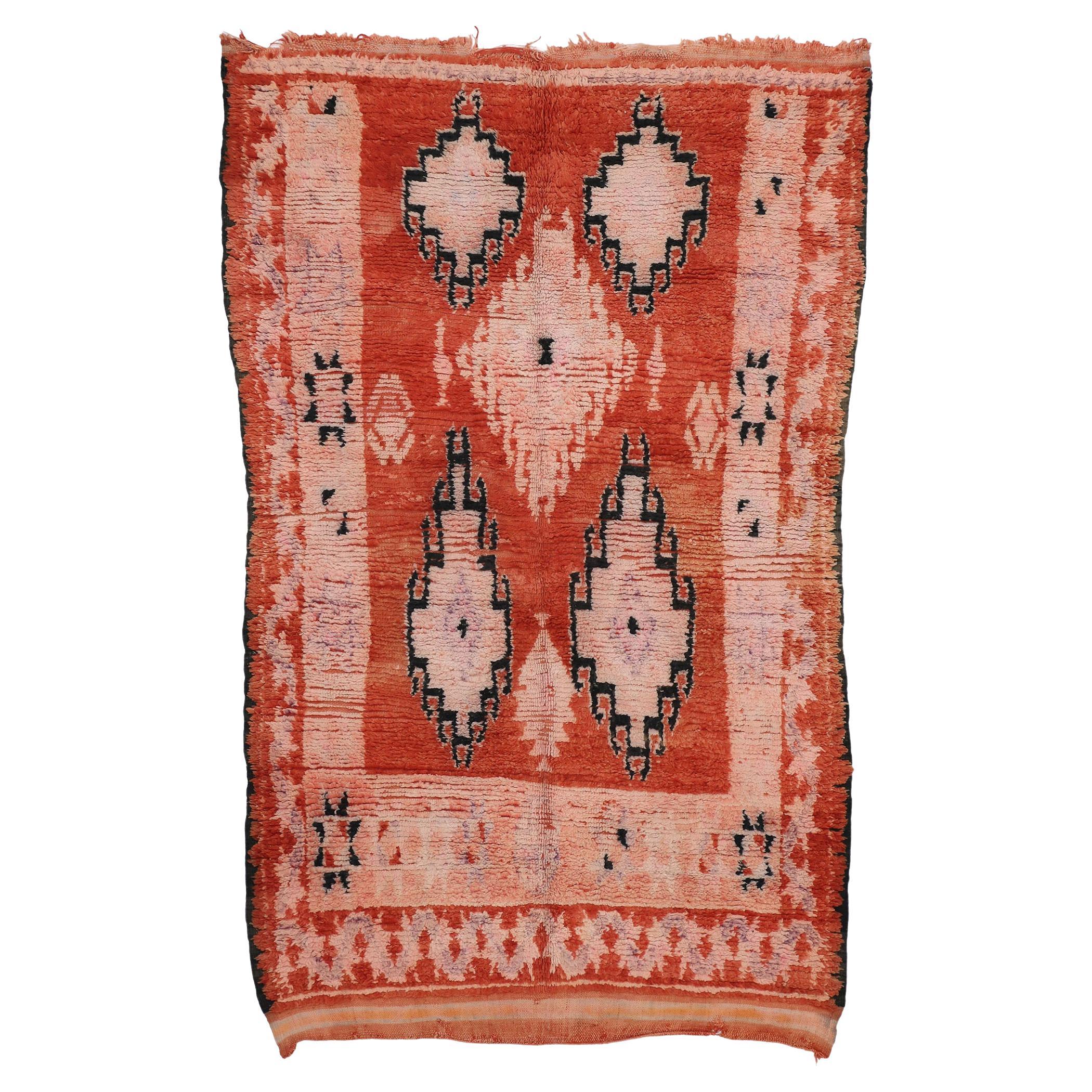 Vintage Boujad Moroccan Rug For Sale