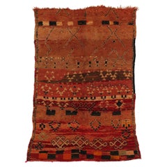 Retro Boujad Moroccan Rug, Midcentury Modern Meets Boho Chic