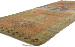 Vintage Boujad Moroccan Rug, Rustic Boho Chic Meets Sunbaked Elegance