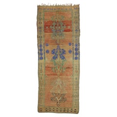 Tapis marocain vintage Boujad, le chic bohème rustique rencontre l'Elegance ensoleillée