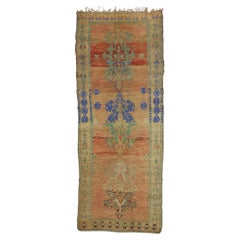 Tapis marocain vintage Boujad, le chic bohème rustique rencontre l'Elegance ensoleillée