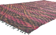 Vintage Boujad Moroccan Rug, Midcentury Cubism Meets Global Bohemian