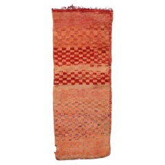 Tapis marocain vintage Boujad, l'enchantement tribal rencontre le Boho Chic