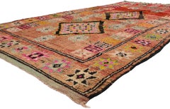 Alfombra marroquí vintage Boujad, el encanto tribal se une al boho chic global