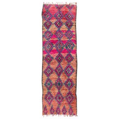 Vintage Boujad Moroccan Wool Runner