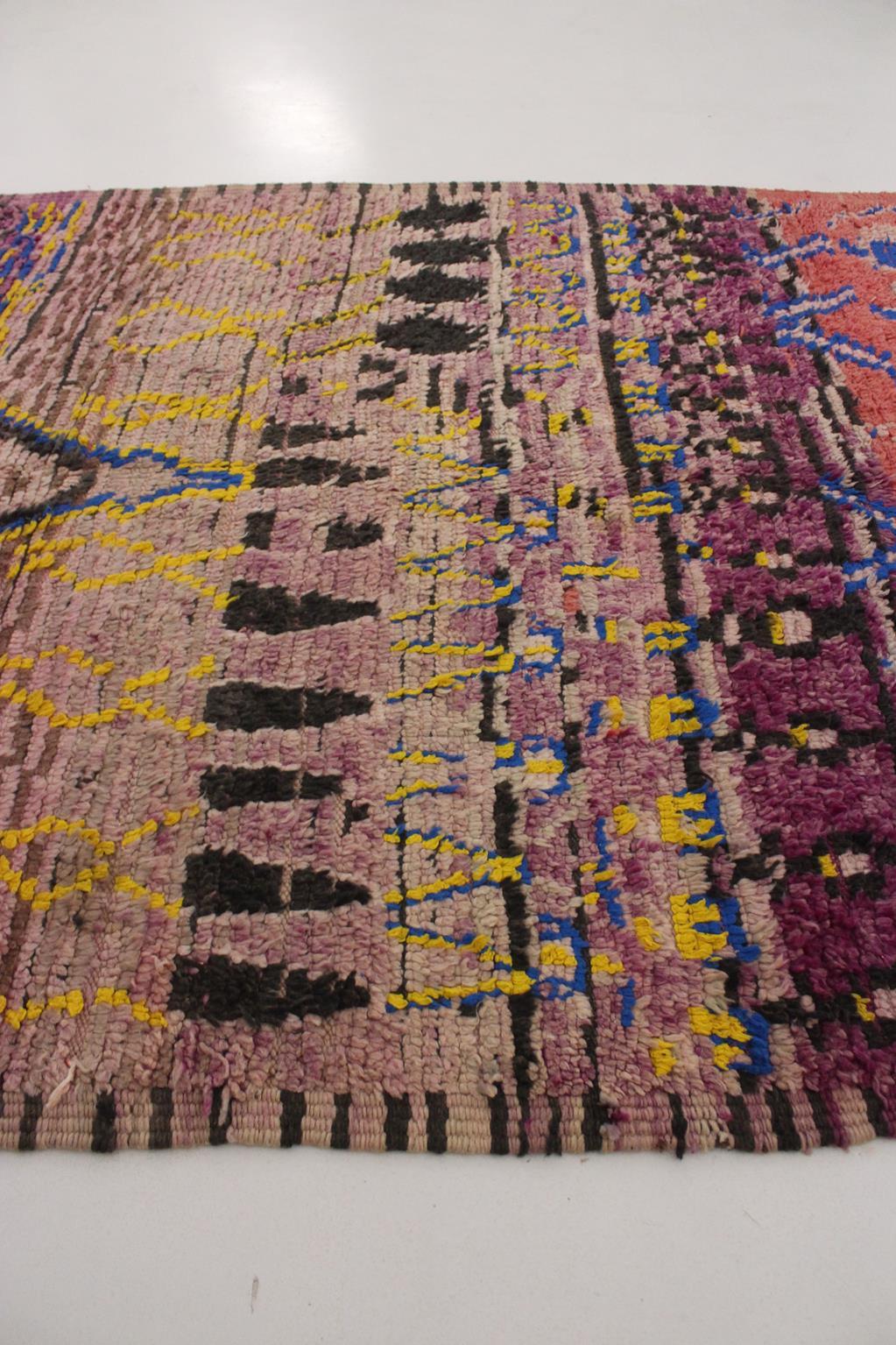 Vintage Moroccan Boujad rug - Purple/red - 5.9x11feet / 180x338cm For Sale 9