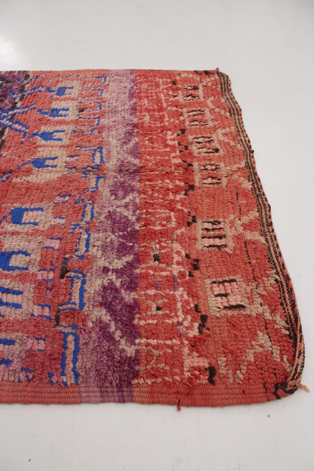 Vintage Moroccan Boujad rug - Purple/red - 5.9x11feet / 180x338cm For Sale 10