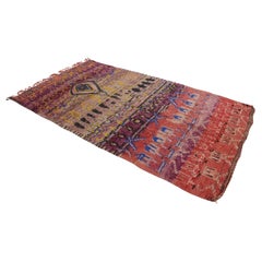 Vintage Moroccan Boujad rug - Purple/red - 5.9x11feet / 180x338cm