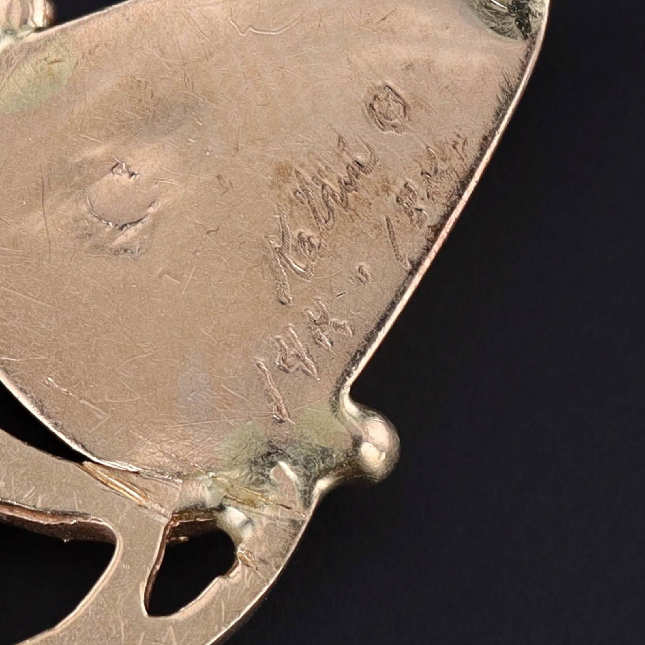 Collier vintage en or 14k avec Opale de Boulder Excellent état - En vente à Lewisburg, PA