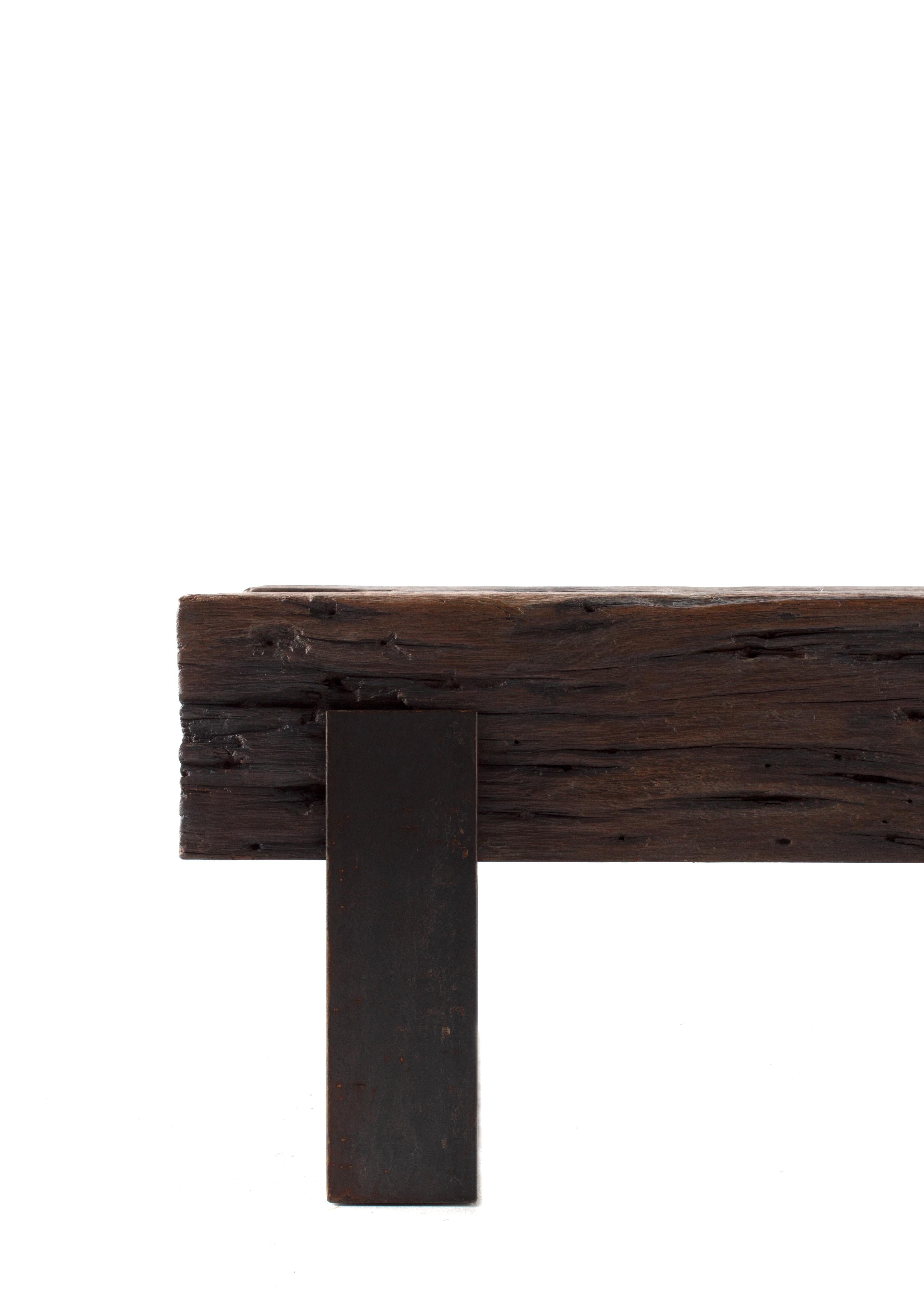 Hand-Crafted Vintage Bound Beams Coffee Table by Brendan Bass