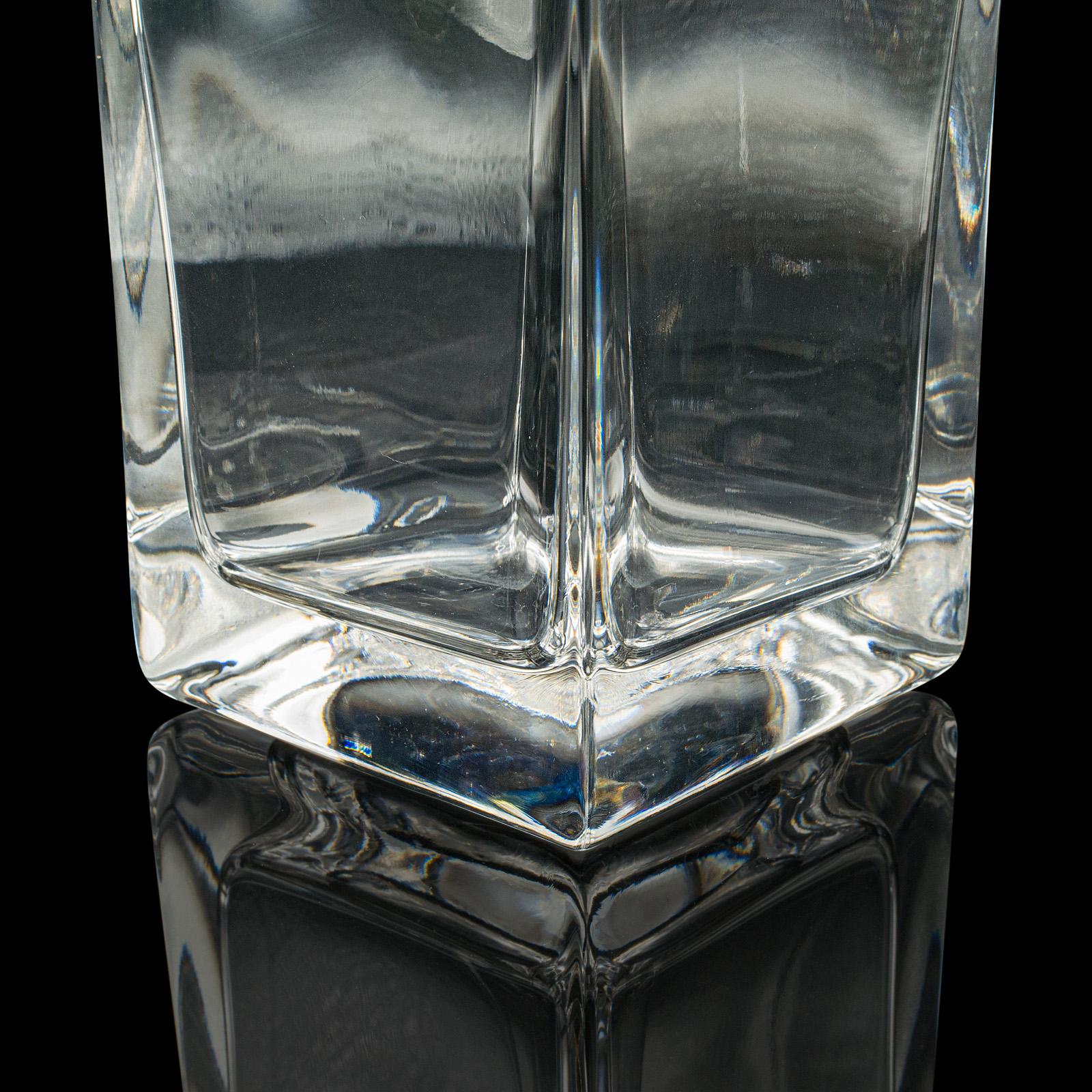 Vintage Bourbon Decanter, English, Glass, Spirit Vessel, Mid Century, Circa 1950 3