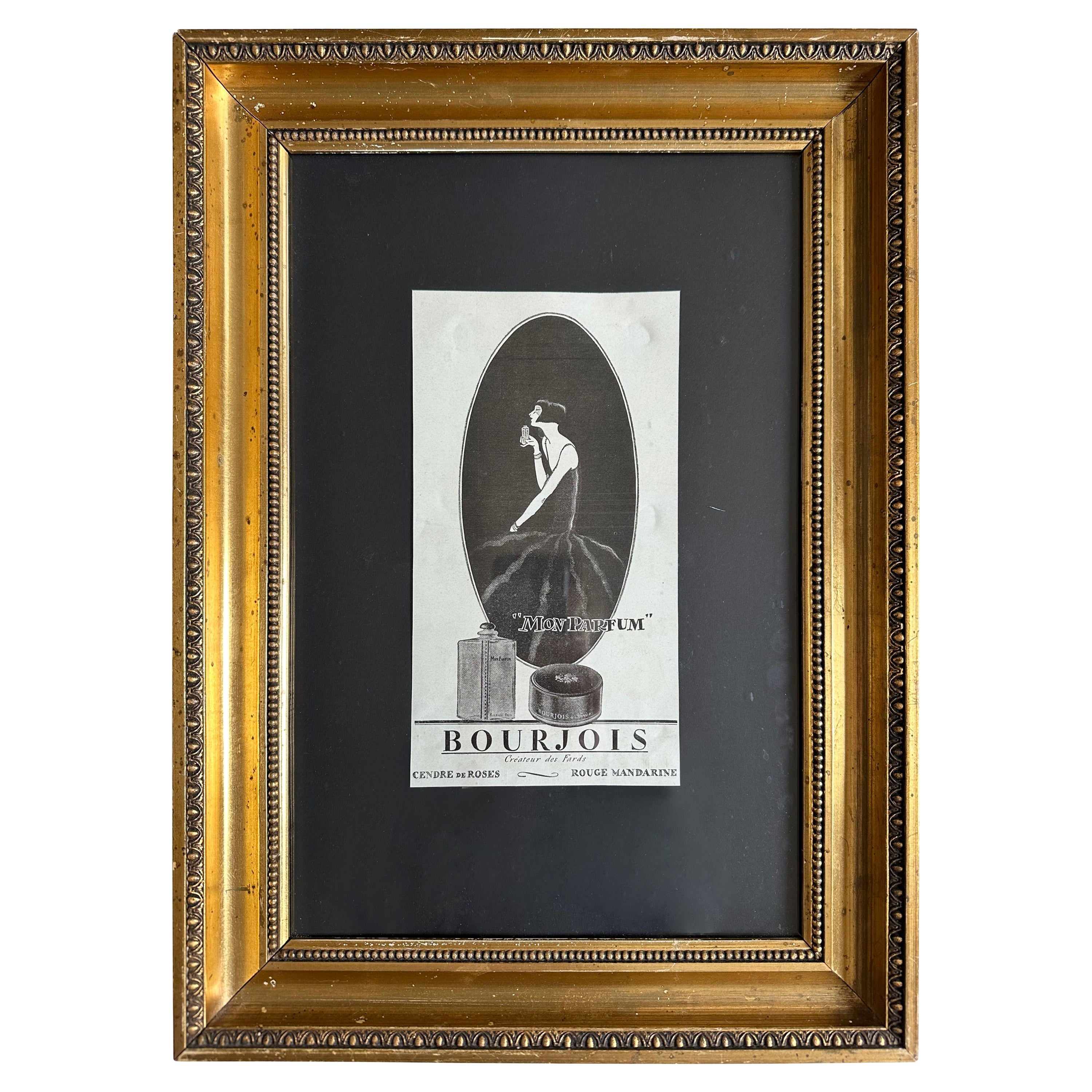 Vintage Bourjois "Mon Parfum" Advertisement Print - 1920s Art Deco Elegance