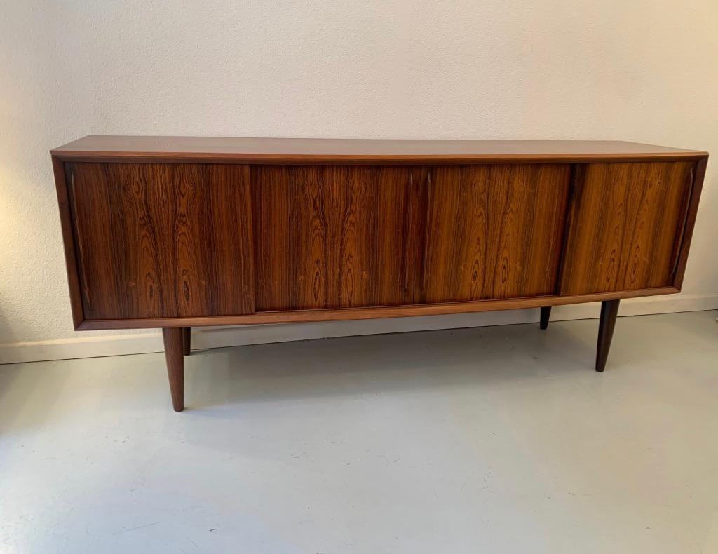 Vintage Bow Front Rosewood Sideboard by Arne Vodder, HP Hansen, Denmark ca. 1960 9