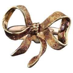 Vintage Bow Ring of 14k and 18k Gold