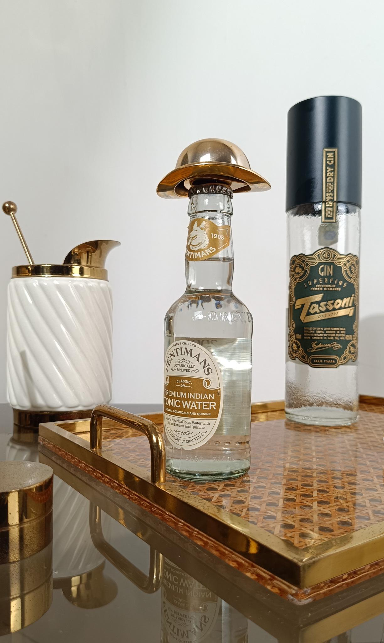 Vintage Bowler / Derby Hut Flaschenöffner in schweren massivem vergoldetem Messing, 70er Jahre im Angebot 8