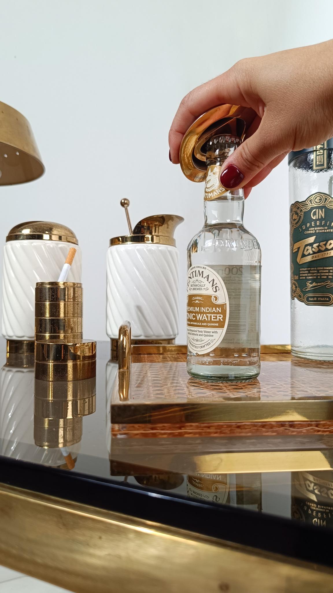 Vintage Bowler / Derby Hut Flaschenöffner in schweren massivem vergoldetem Messing, 70er Jahre im Angebot 9