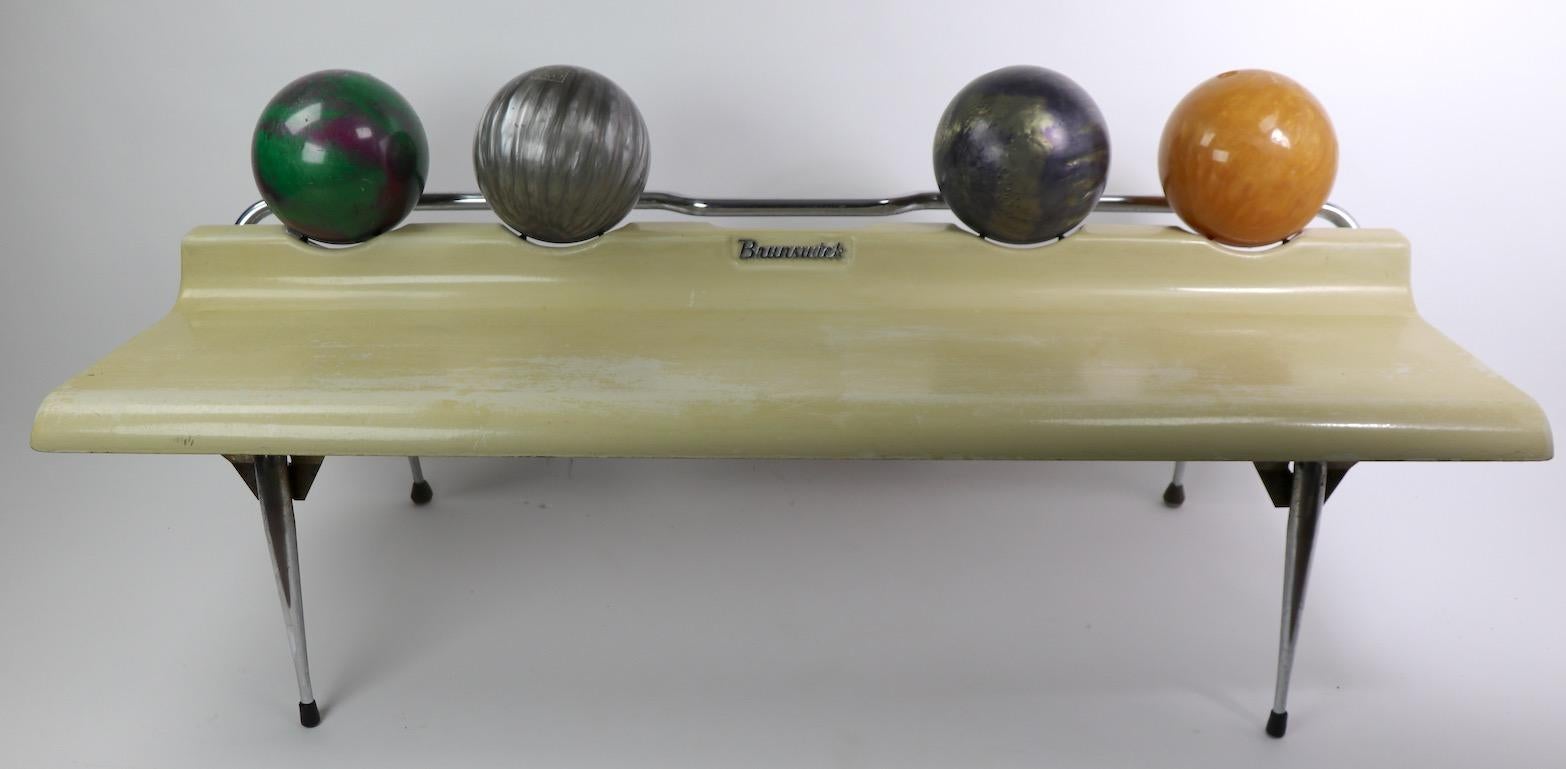 Vintage Bowling Ball Bench by Brunswick 3