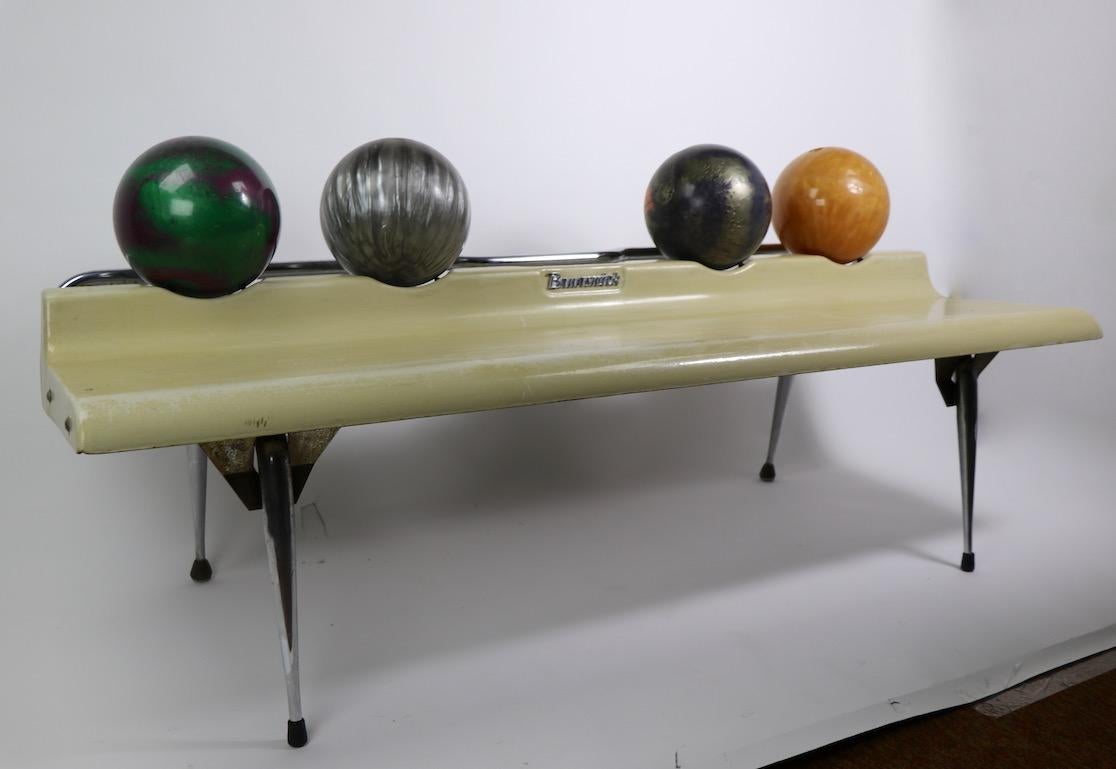 20th Century  Vintage Bowling Ball Bench by Brunswick