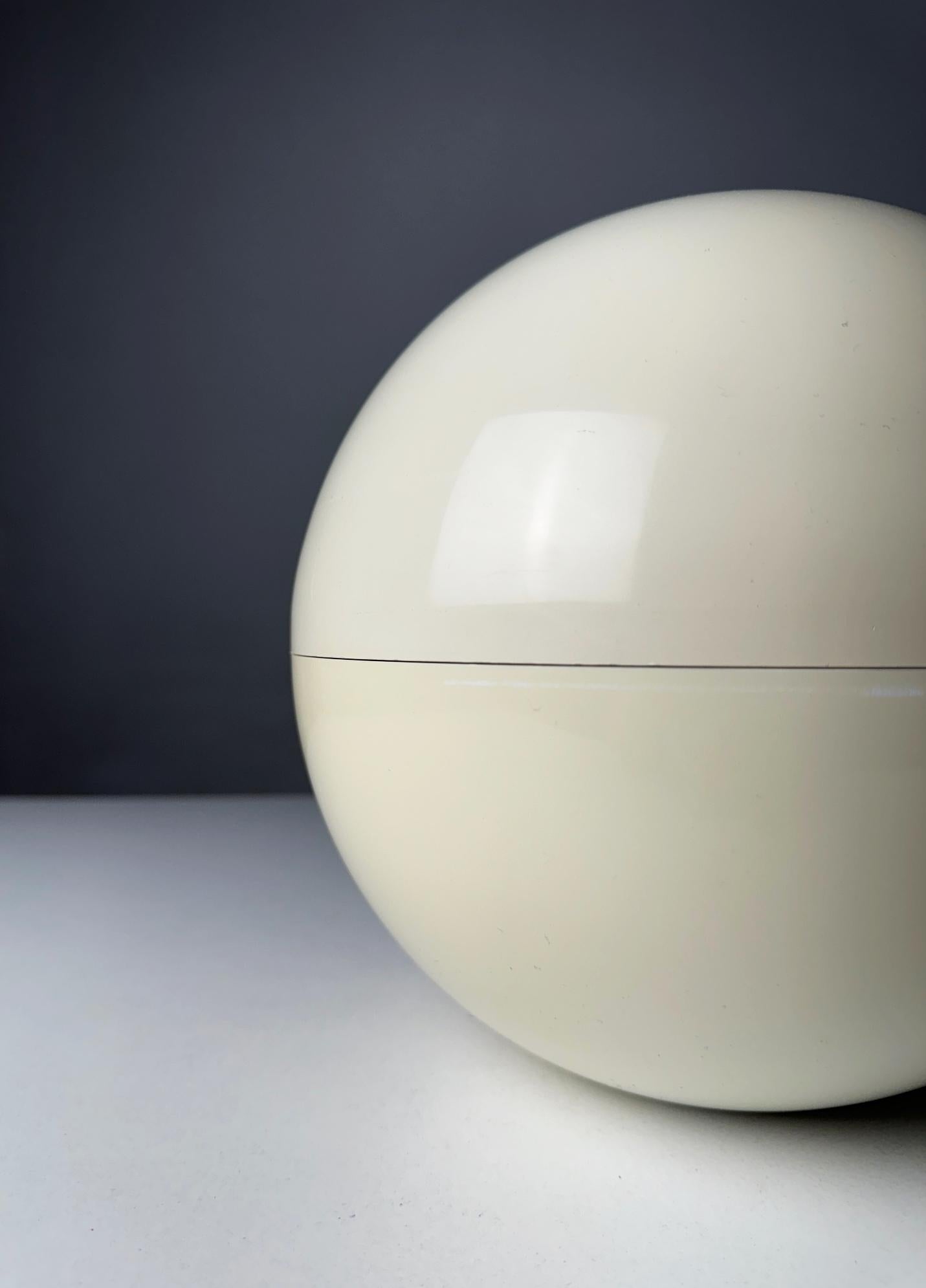 Mid-20th Century Vintage Bowling Ball Ice Bucket, 1960s Space Age Lamotte Design Guillois Edition