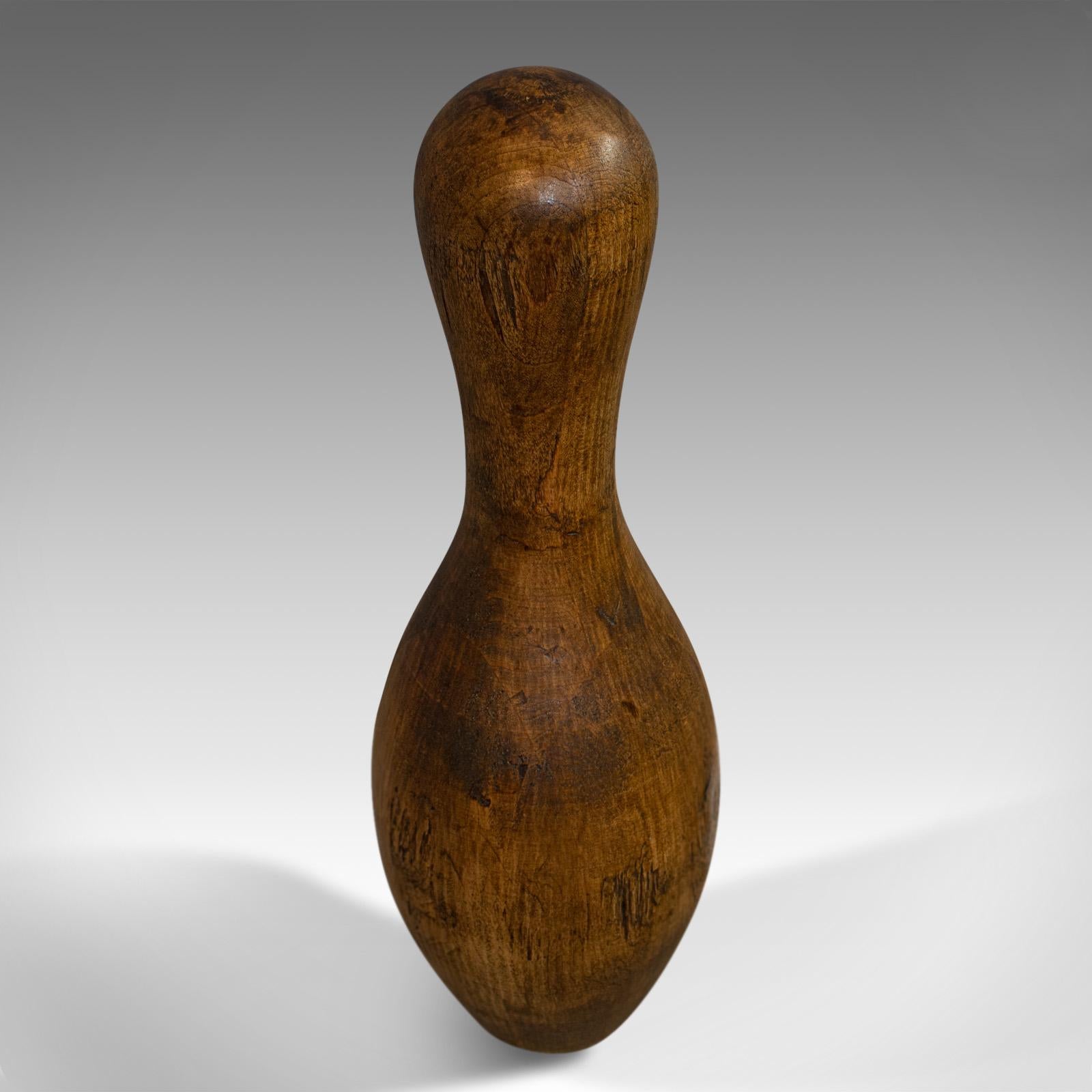 wooden bowling pins vintage