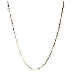 Vintage Box Chain, 14K Yellow Gold, Thin Gold Chain, Dainty Gold Chain