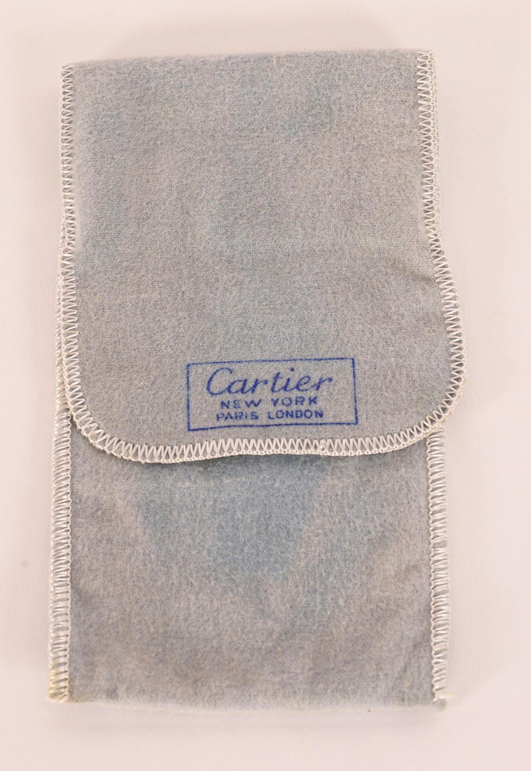 Vintage Boxed Cartier Crystal Ice Bucket Sterling Silver-Gilt Tongs 20th Century For Sale 11