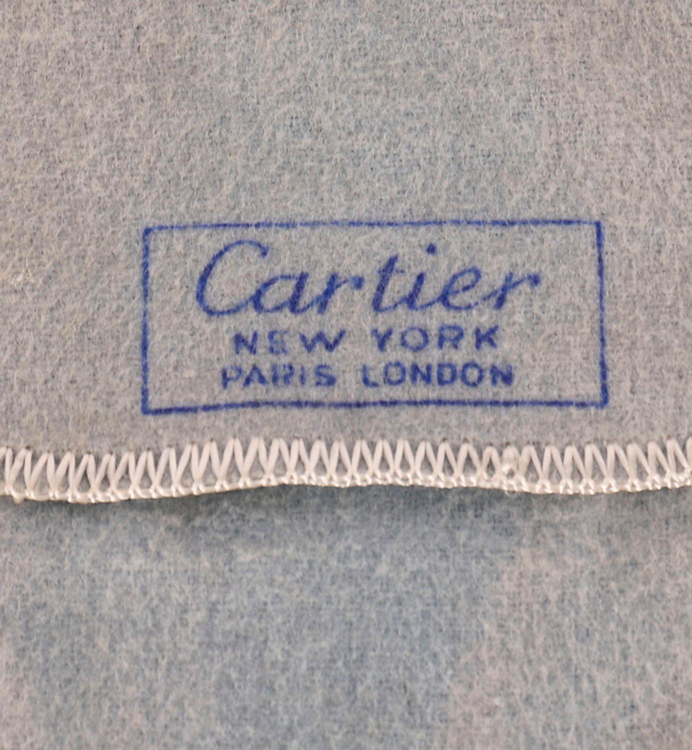 Vintage Boxed Cartier Crystal Ice Bucket Sterling Silver-Gilt Tongs 20th Century For Sale 12