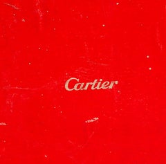 Vintage Boxed Cartier Crystal Ice Bucket Sterling Silver-Gilt Tongs 20th Century
