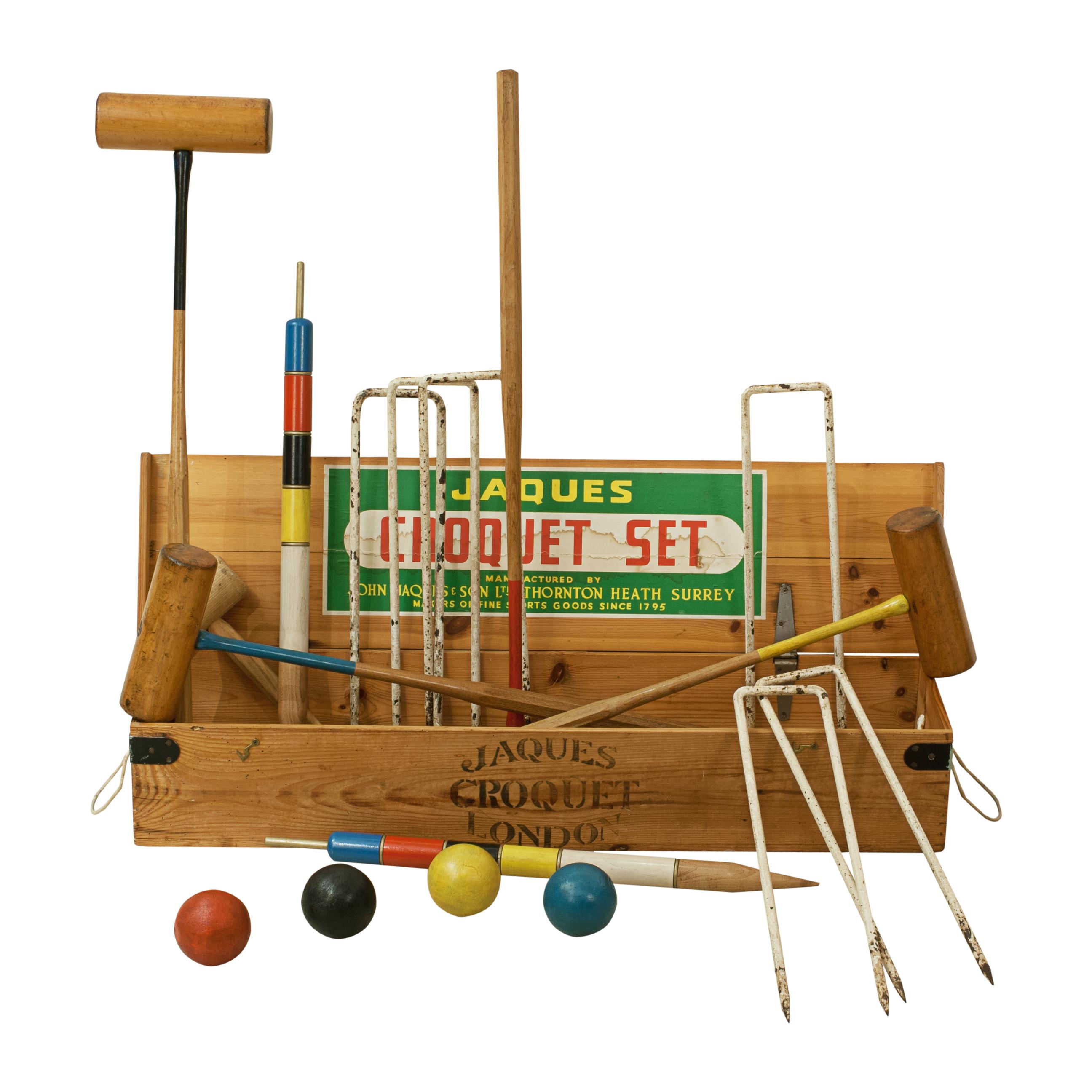 Vintage Boxed Croquet Set, Jacques, at 1stDibs jaques