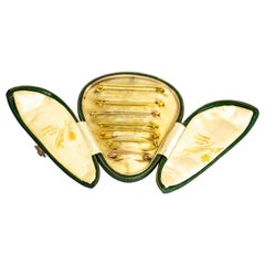 Vintage Boxed Set of 9 Carat Gold Pins