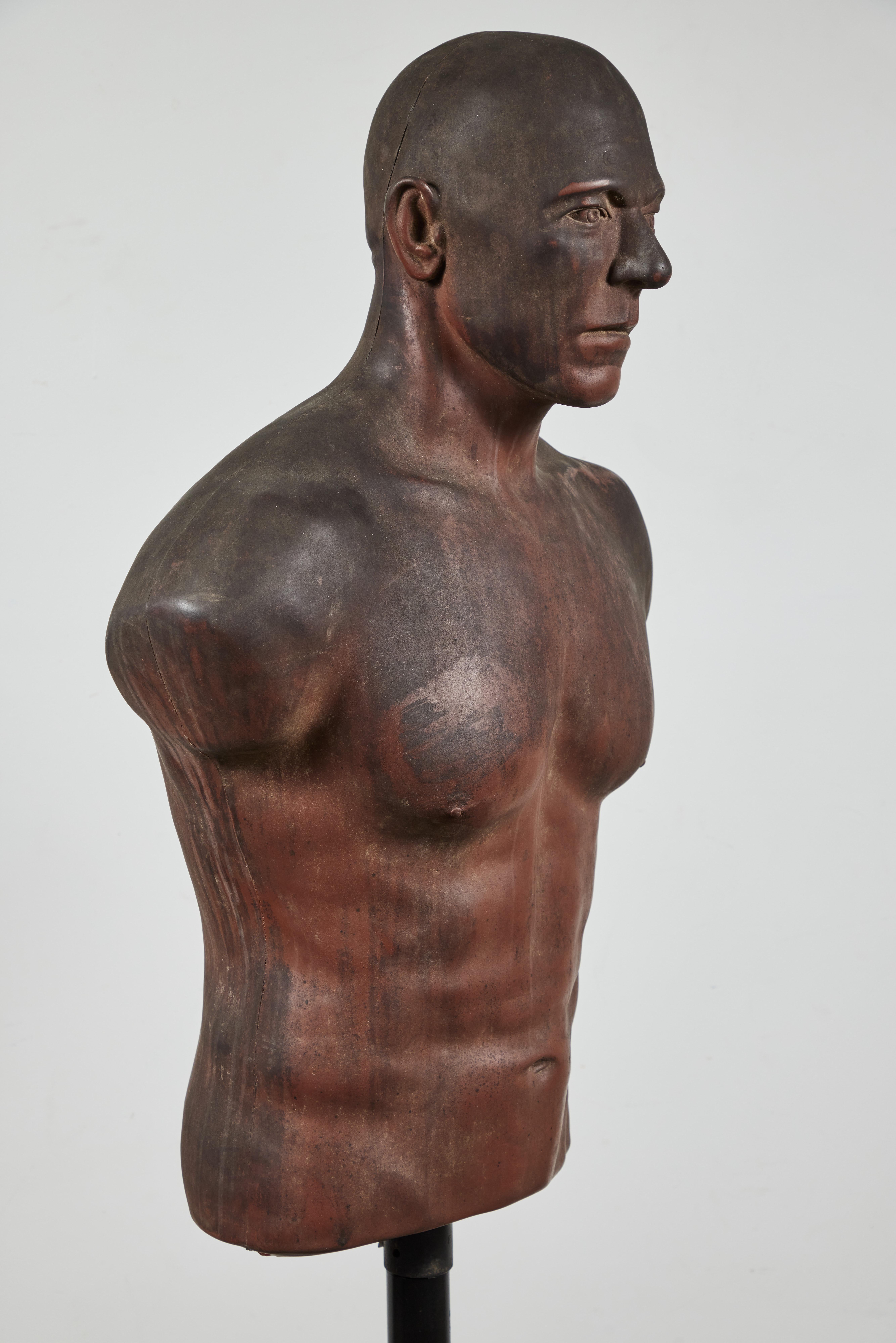 Maniquí de boxeo vintage Látex