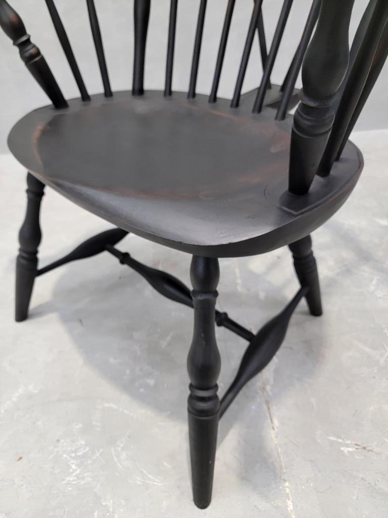 Mid-20th Century Vintage Brace Comb Back Windsor Chair - Pair For Sale