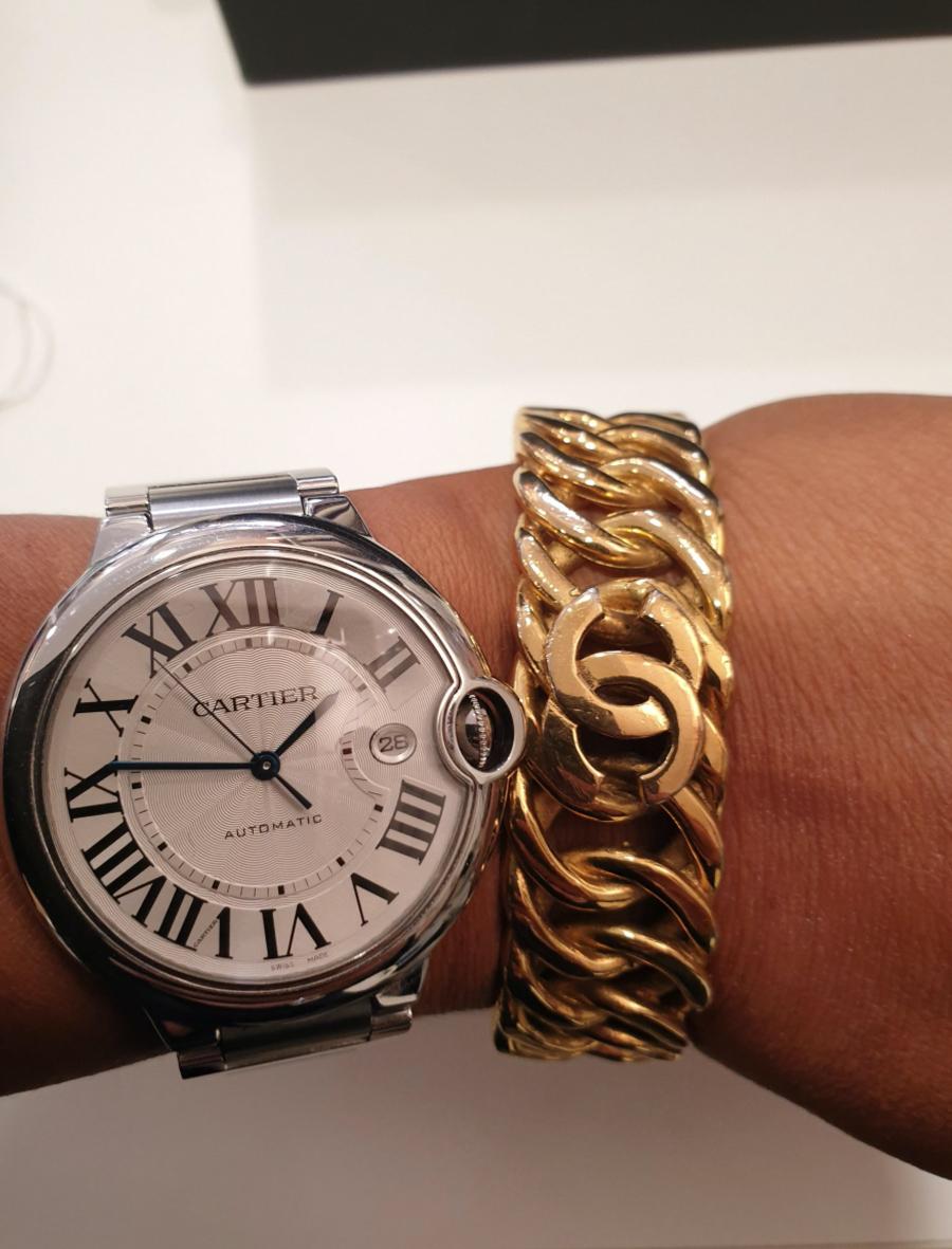 Vintage Bracelet Chanel Gold Chain  For Sale 1