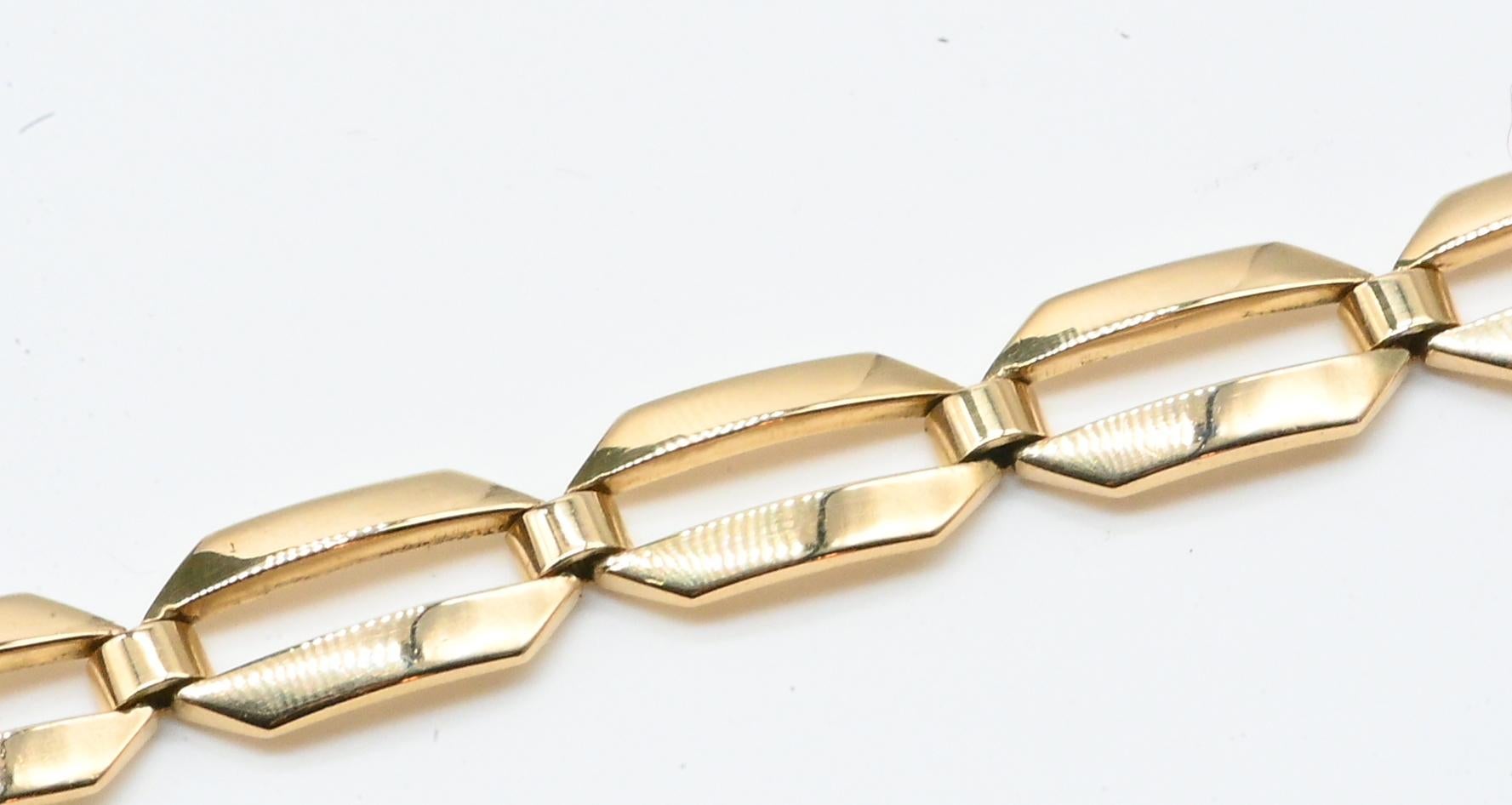 Vintage Bracelet Circa 50 Yellow Gold 18 Carats For Sale 1